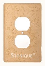 Stonique®  Single Duplex Switch Plate Cover in Cocoa